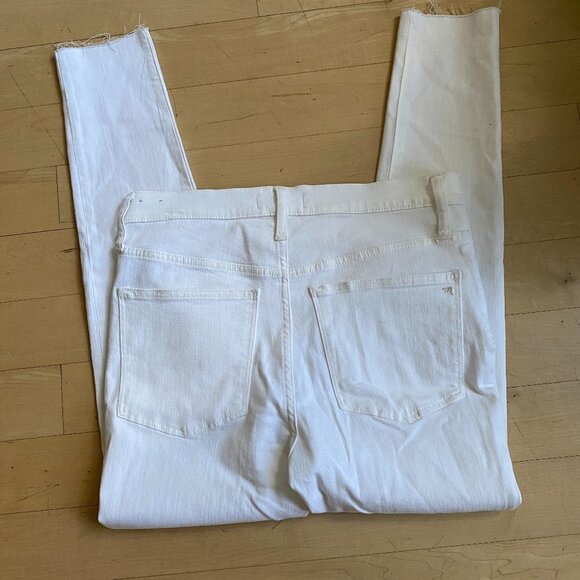MADEWELL BNWOT Womens 9" Mid-Rise Skinny White Jeans New Button Fly - Picture 7 of 13